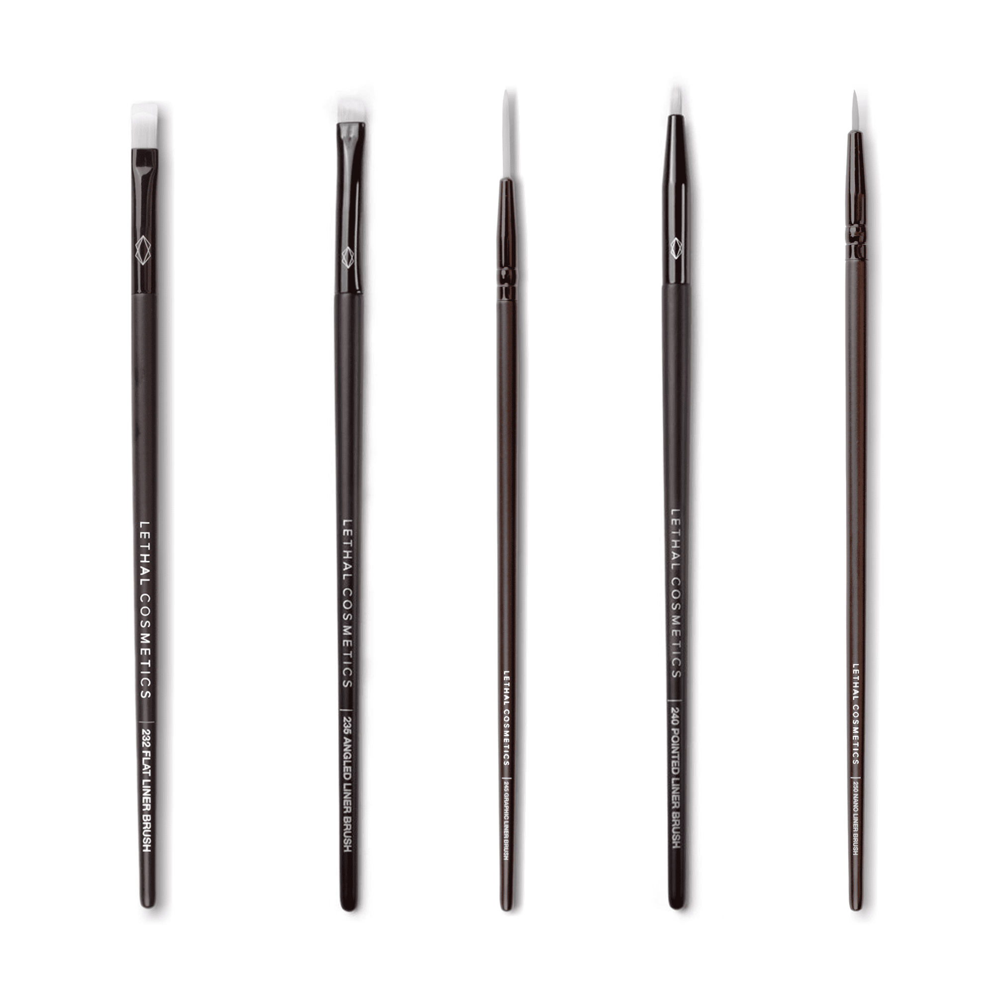 5 Piece Vegan Eyeliner Brush Bundle