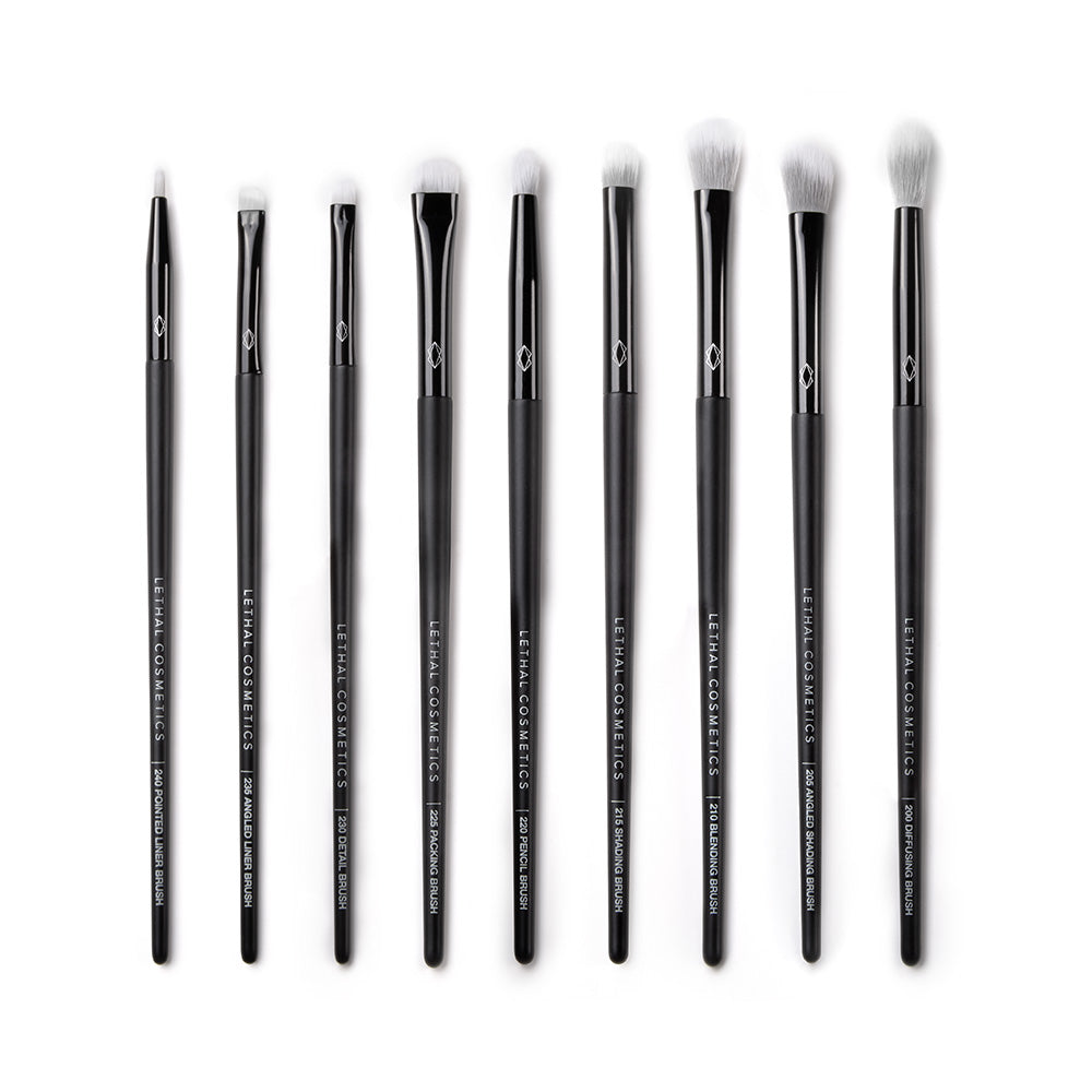 9 Piece Vegan Eye Brush Bundle